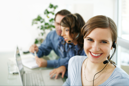 Girl with headset